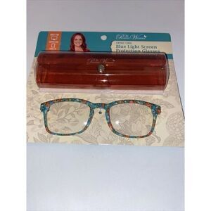 Pioneer Woman "Vintage‎ Floral" Blue Light Screen Protection Glasses with Case